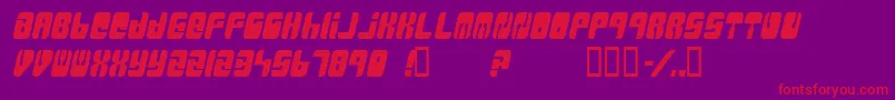 Massiveretaliation Font – Red Fonts on Purple Background