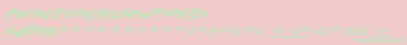 McfFuneraChaotic Font – Green Fonts on Pink Background