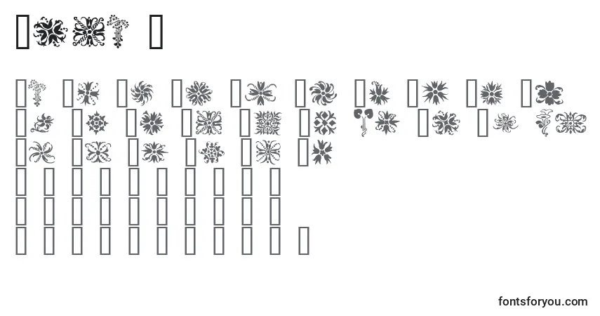 Schriftart Orna 2 – Alphabet, Zahlen, spezielle Symbole