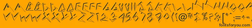 Beehive Font – Black Fonts on Orange Background
