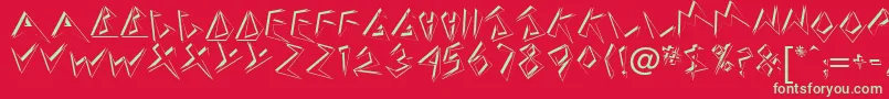 Beehive Font – Green Fonts on Red Background
