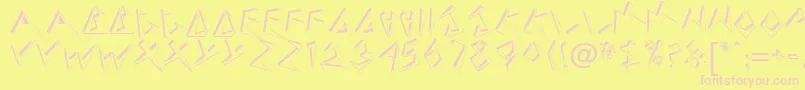 Beehive Font – Pink Fonts on Yellow Background
