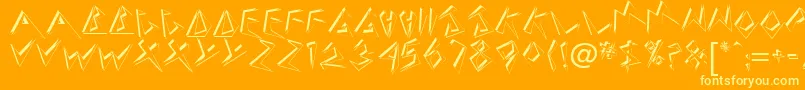 Beehive Font – Yellow Fonts on Orange Background