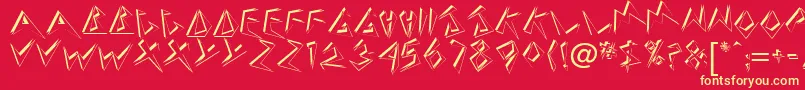 Beehive Font – Yellow Fonts on Red Background