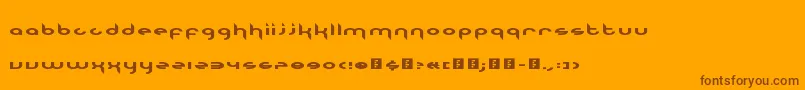 TheNinetiesCalledTheyWantTheirFontBack-Schriftart – Braune Schriften auf orangefarbenem Hintergrund