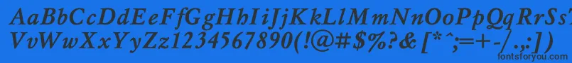 MyslBo1 Font – Black Fonts on Blue Background