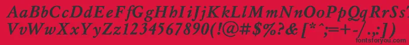 MyslBo1 Font – Black Fonts on Red Background