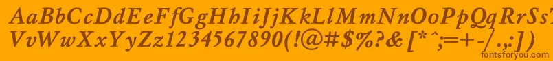 MyslBo1 Font – Brown Fonts on Orange Background