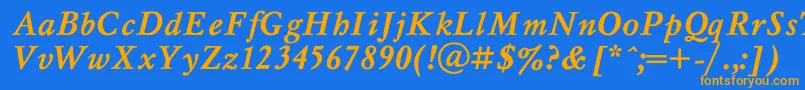 MyslBo1 Font – Orange Fonts on Blue Background