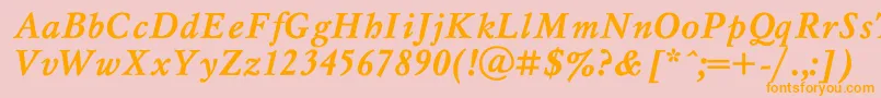 MyslBo1 Font – Orange Fonts on Pink Background