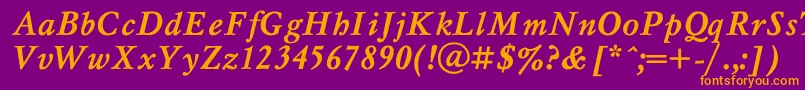 MyslBo1 Font – Orange Fonts on Purple Background