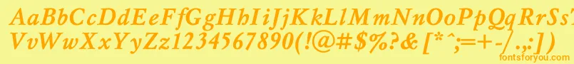 MyslBo1 Font – Orange Fonts on Yellow Background