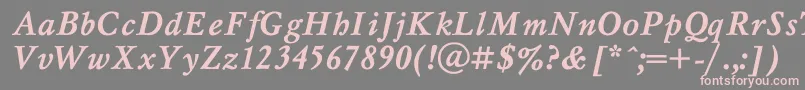 MyslBo1 Font – Pink Fonts on Gray Background