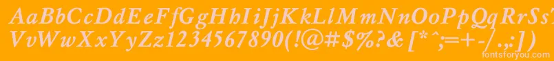 MyslBo1 Font – Pink Fonts on Orange Background