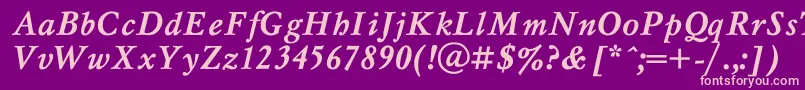 MyslBo1 Font – Pink Fonts on Purple Background
