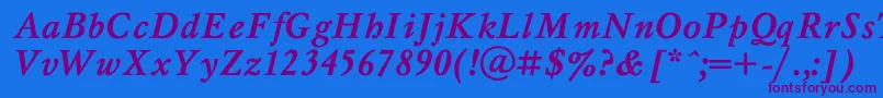 MyslBo1 Font – Purple Fonts on Blue Background