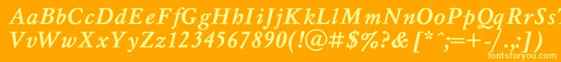 MyslBo1 Font – Yellow Fonts on Orange Background