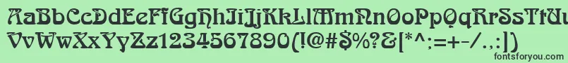 Шрифт AralgishNormal – чёрные шрифты на зелёном фоне