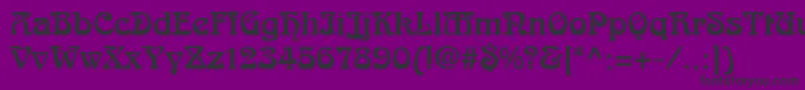 AralgishNormal-fontti – mustat fontit violetilla taustalla