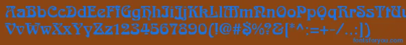 Шрифт AralgishNormal – синие шрифты на коричневом фоне