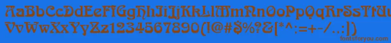 AralgishNormal Font – Brown Fonts on Blue Background