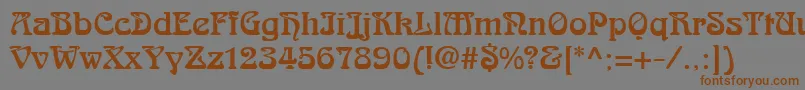 AralgishNormal Font – Brown Fonts on Gray Background