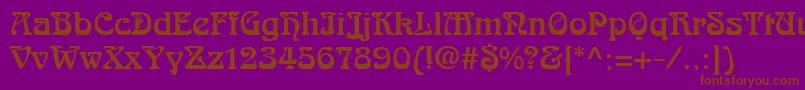 AralgishNormal Font – Brown Fonts on Purple Background