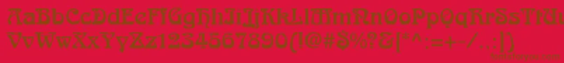 フォントAralgishNormal – 赤い背景に茶色の文字