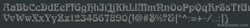 フォントAralgishNormal – 黒い背景に灰色の文字