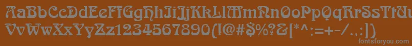 フォントAralgishNormal – 茶色の背景に灰色の文字