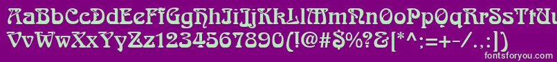 AralgishNormal Font – Green Fonts on Purple Background