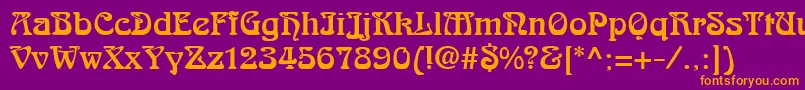 Шрифт AralgishNormal – оранжевые шрифты на фиолетовом фоне