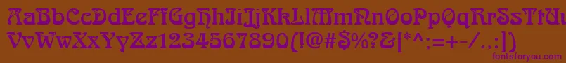 AralgishNormal Font – Purple Fonts on Brown Background