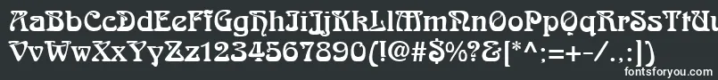AralgishNormal-Schriftart – Weiße Schriften auf schwarzem Hintergrund