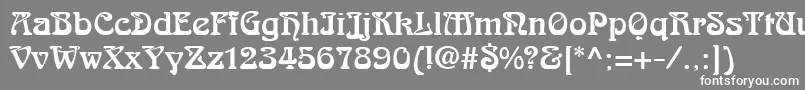 Шрифт AralgishNormal – белые шрифты на сером фоне