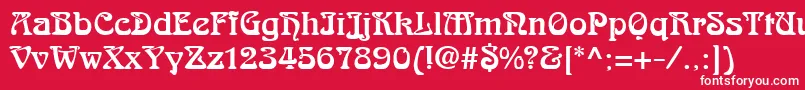 フォントAralgishNormal – 赤い背景に白い文字