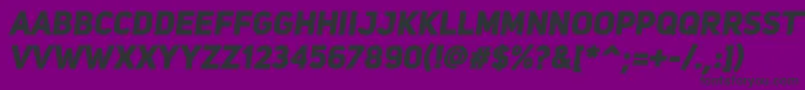 UniSansHeavyItalic Font – Black Fonts on Purple Background