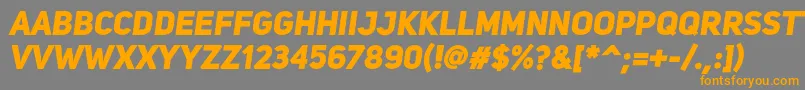 fuente UniSansHeavyItalic – Fuentes Naranjas Sobre Fondo Gris