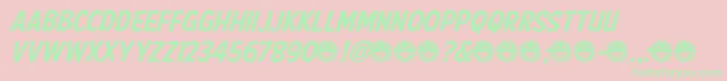 AmericanPurposeCasual02 Font – Green Fonts on Pink Background