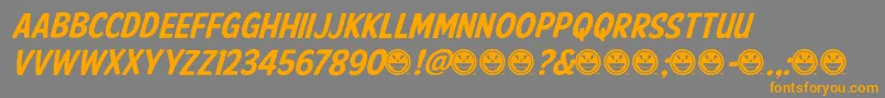 AmericanPurposeCasual02-Schriftart – Orangefarbene Schriften auf grauem Hintergrund