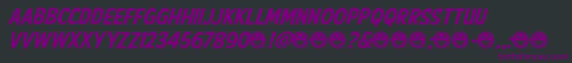 AmericanPurposeCasual02 Font – Purple Fonts on Black Background