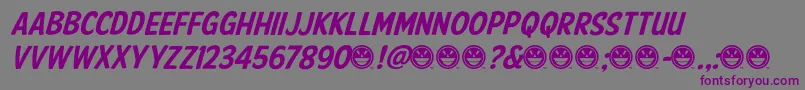 AmericanPurposeCasual02 Font – Purple Fonts on Gray Background