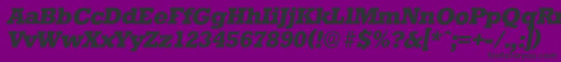 StaffordserialXboldItalic Font – Black Fonts on Purple Background