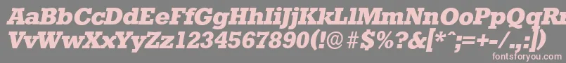 StaffordserialXboldItalic Font – Pink Fonts on Gray Background