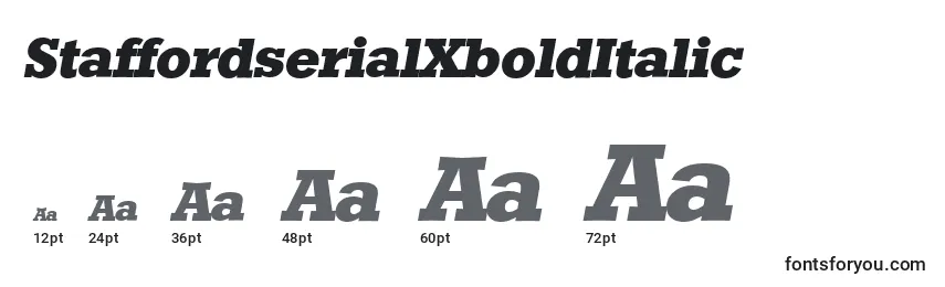 StaffordserialXboldItalic Font Sizes