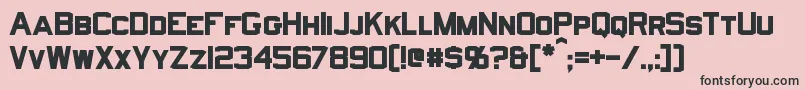 NorfolkBold Font – Black Fonts on Pink Background