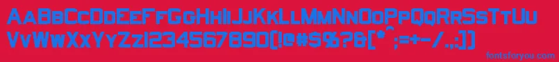 NorfolkBold Font – Blue Fonts on Red Background