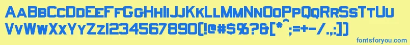 NorfolkBold Font – Blue Fonts on Yellow Background