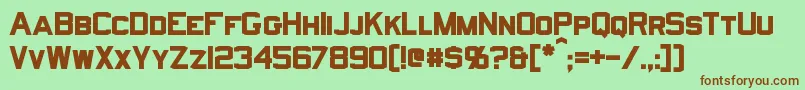 NorfolkBold Font – Brown Fonts on Green Background