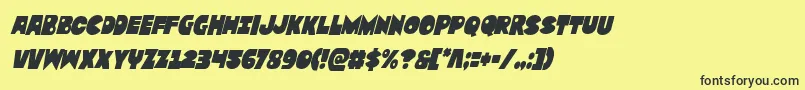 Zounderkitecondital Font – Black Fonts on Yellow Background